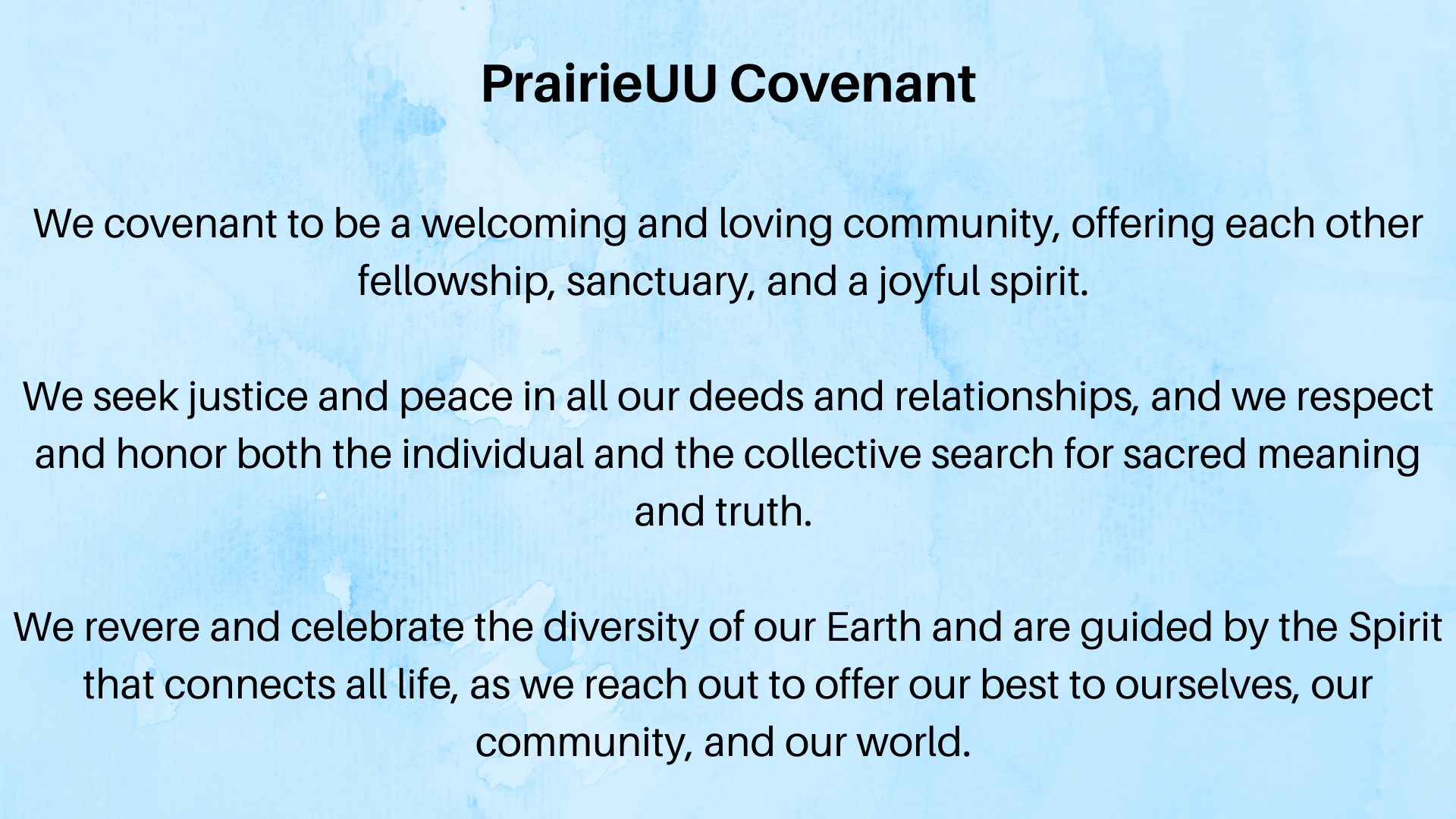 PrairieUU Covenant